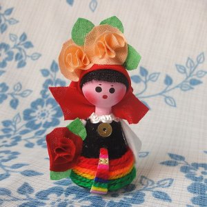 画像1: ブルガリア　バラ人形　小さいタイプ・女の子　D