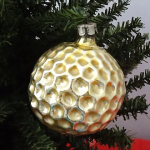 画像1: ロシア　ヴィンテージ　ガラスのクリスマスオーナメント　ぶつぶつボール