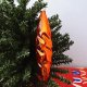 ロシア　ヴィンテージ　ガラスのクリスマスオーナメント　ロングオレンジ