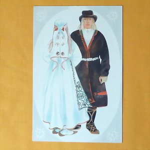 画像1: ヴィンテージカード　エストニアの民族衣装・EESTI RAHVARÕIVAD　1975　C