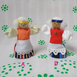 画像1: 【蚤の市】エストニア　ヴィンテージ　木製人形ミニ　ホワイトヘア