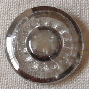 画像1: チェコのヴィンテージボタン　クリスタルxシルバー　2.3cm