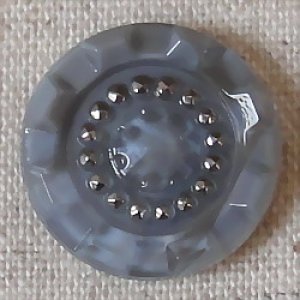 画像1: チェコのヴィンテージボタン　1970〜80年代　グレーxシルバー 1.8cm(B)