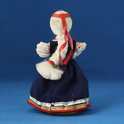画像: エストニア　ヴィンテージ　木のお人形　青いドレス