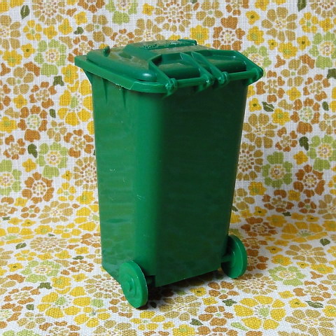 画像: ハンガリー　ヴィンテージ　ミニチュアゴミ箱　グリーン