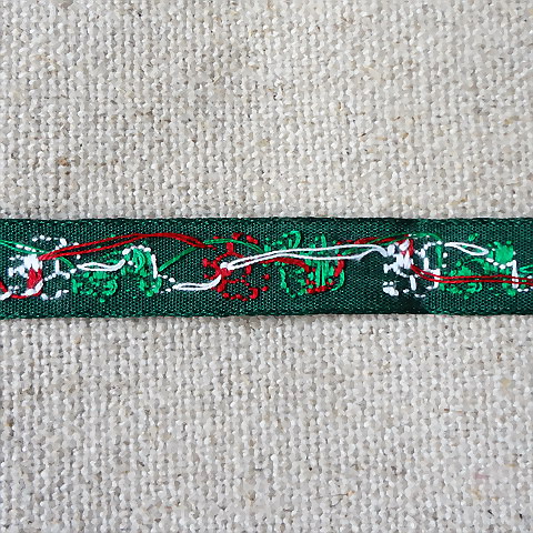 画像: ハンガリー刺繍リボン　グリーン　1.3cm幅