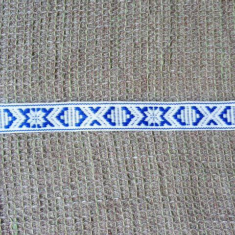 画像: スウェーデン　伝統柄　リボン　ブルー　1.5cm幅