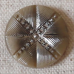 画像1: チェコのヴィンテージボタン　1970〜80年代　グレーベージュ 1.8cm(B)